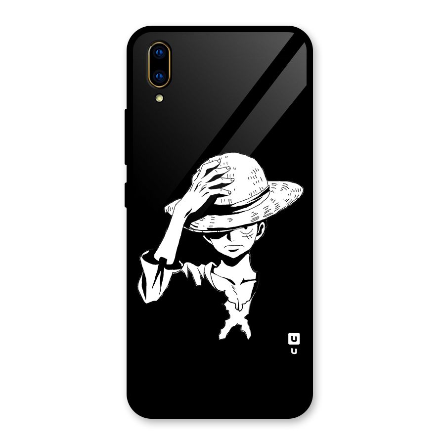 Anime One Piece Luffy Silhouette Glass Back Case for Vivo V11 Pro
