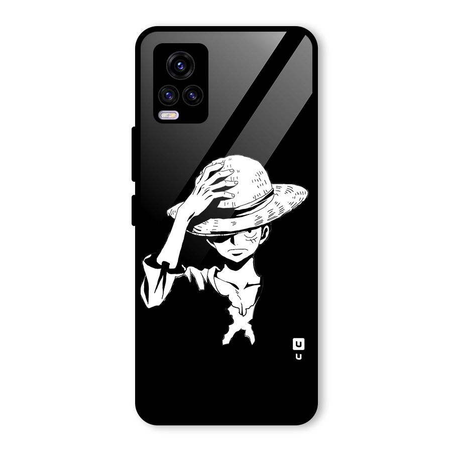 Anime One Piece Luffy Silhouette Glass Back Case for Vivo V20 2021