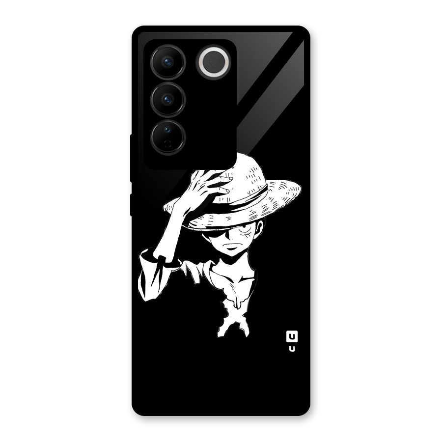 Anime One Piece Luffy Silhouette Glass Back Case for Vivo V27