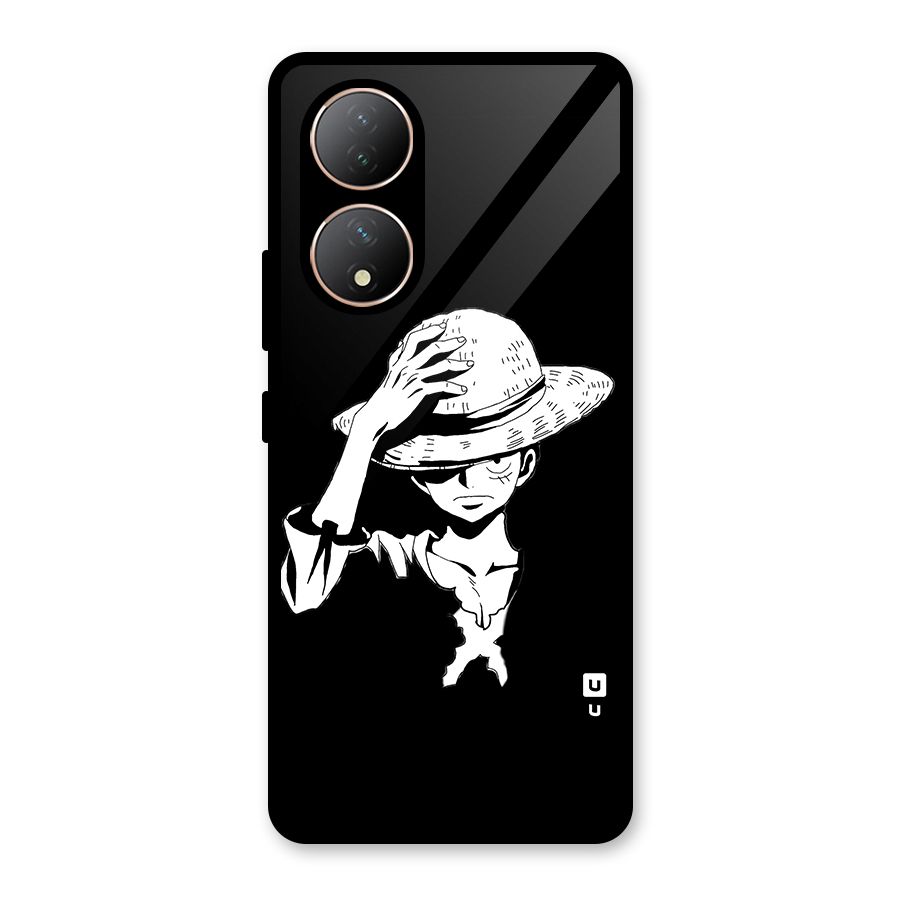 Anime One Piece Luffy Silhouette Glass Back Case for Vivo Y100A