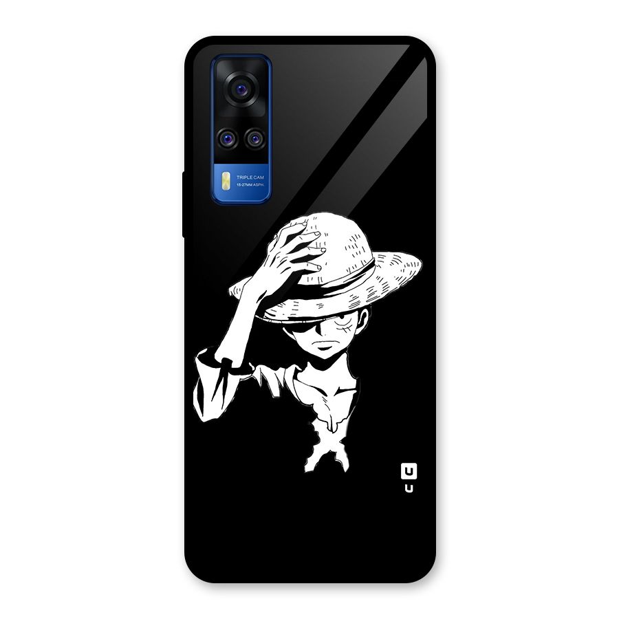 Anime One Piece Luffy Silhouette Glass Back Case for Vivo Y31