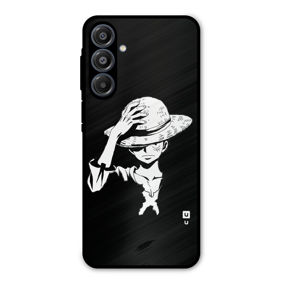 Anime One Piece Luffy Silhouette Metal Back Case for Galaxy A16 5G
