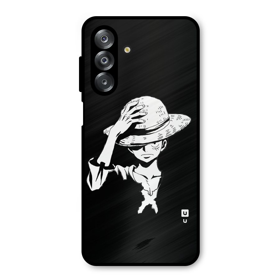 Anime One Piece Luffy Silhouette Metal Back Case for Galaxy A26