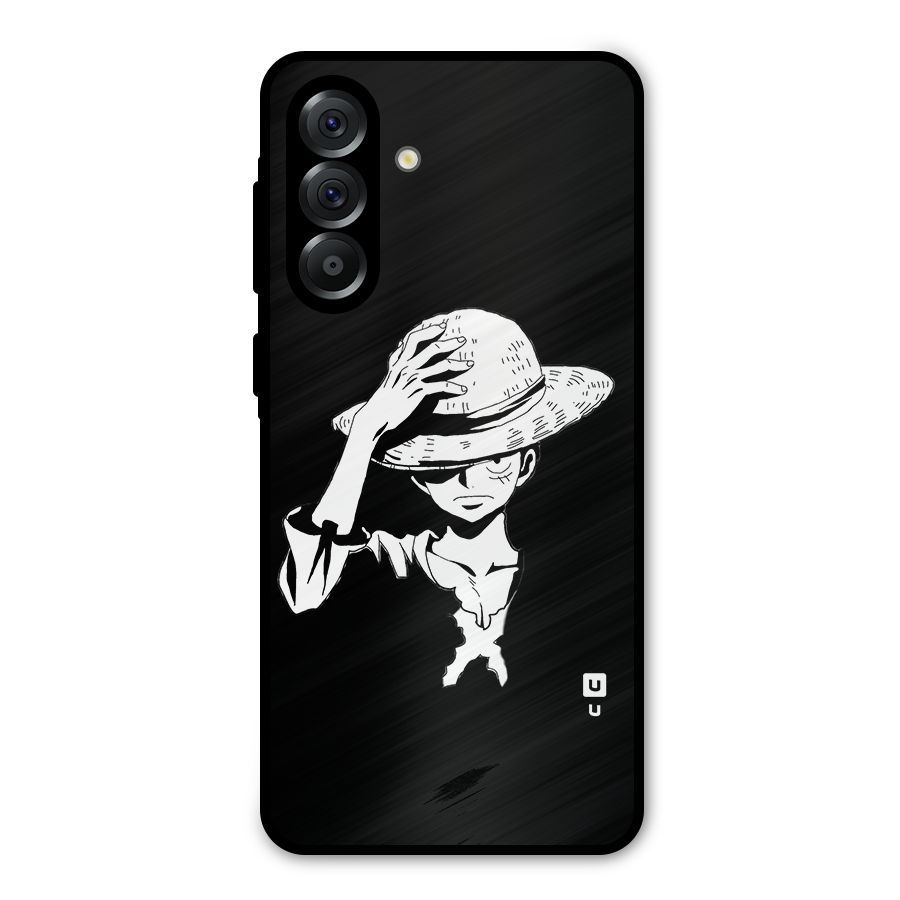 Anime One Piece Luffy Silhouette Metal Back Case for Galaxy A36