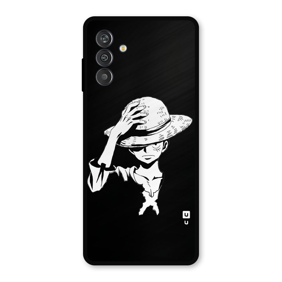 Anime One Piece Luffy Silhouette Metal Back Case for Galaxy M13