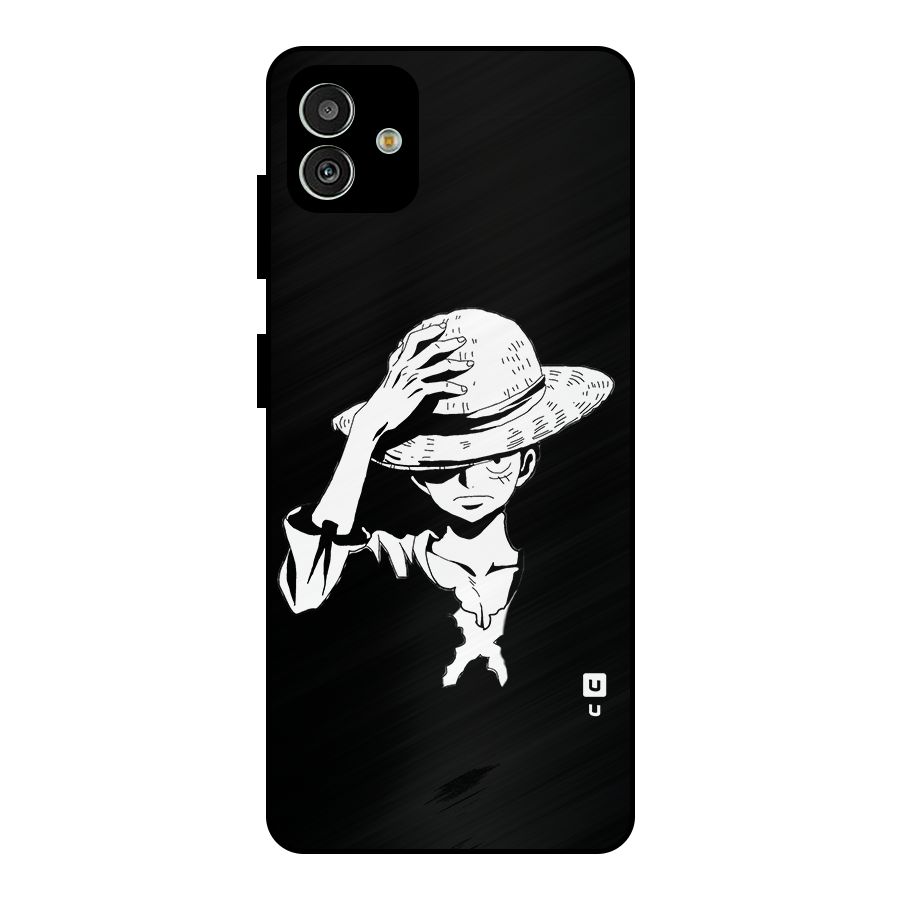 Anime One Piece Luffy Silhouette Metal Back Case for Galaxy M13 5G