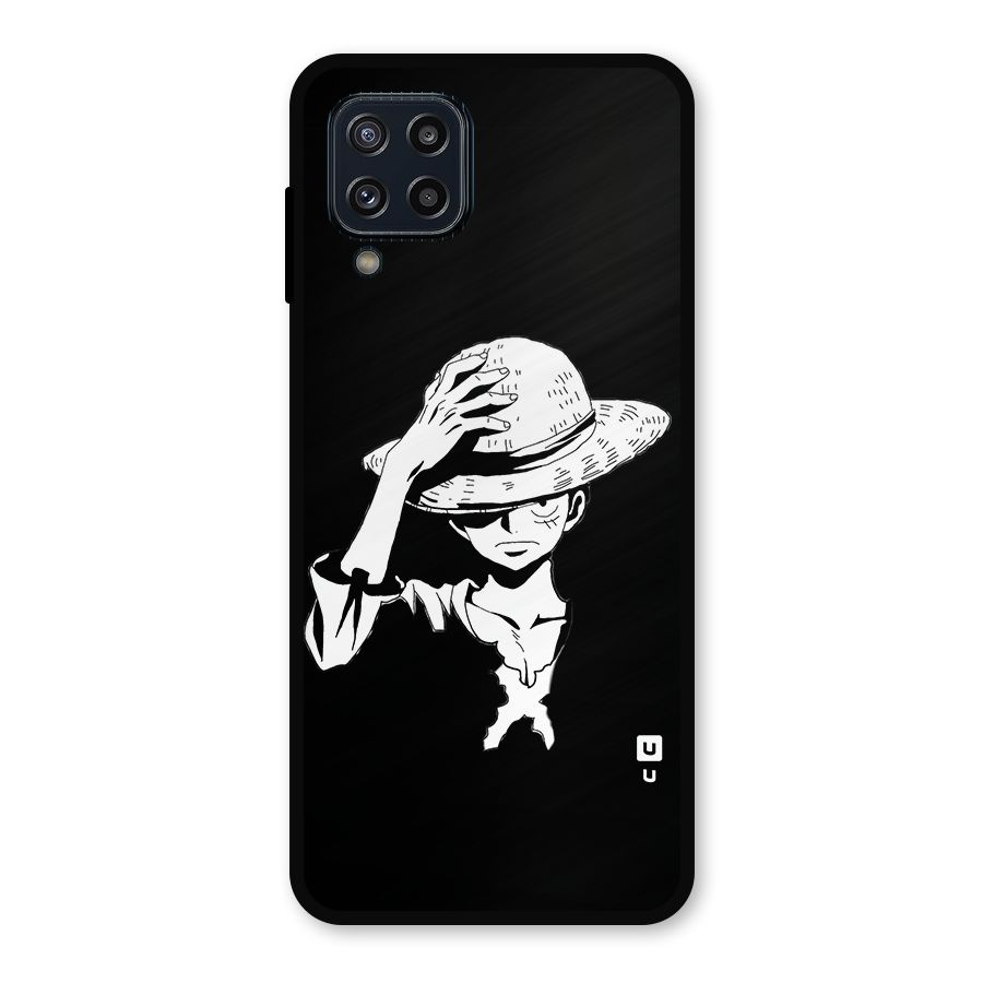 Anime One Piece Luffy Silhouette Metal Back Case for Galaxy M32
