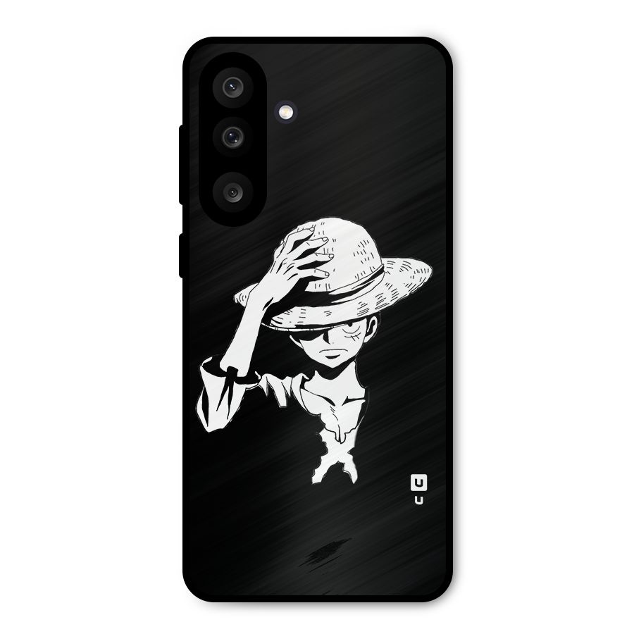 Anime One Piece Luffy Silhouette Metal Back Case for Galaxy M56