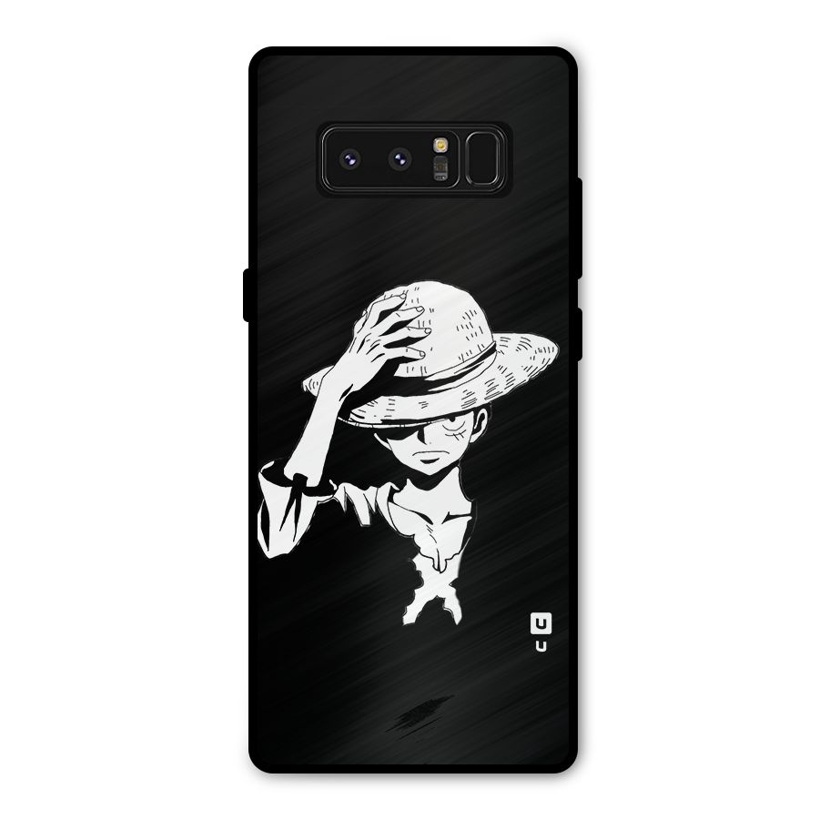 Anime One Piece Luffy Silhouette Metal Back Case for Galaxy Note 8
