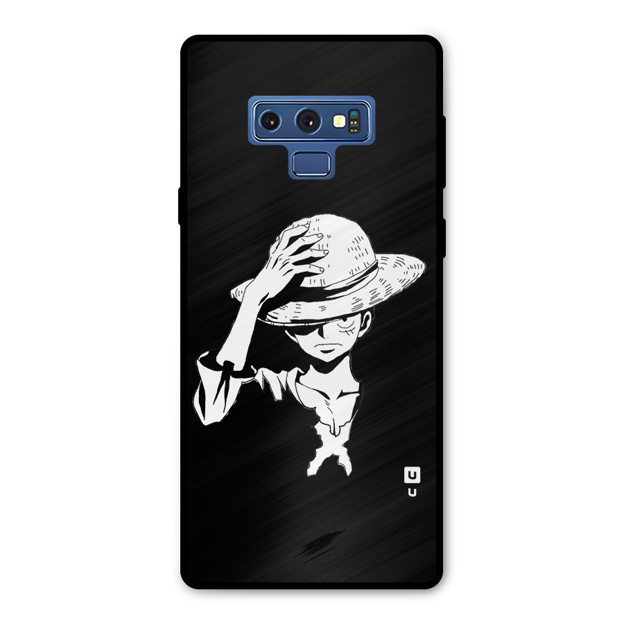 Anime One Piece Luffy Silhouette Metal Back Case for Galaxy Note 9
