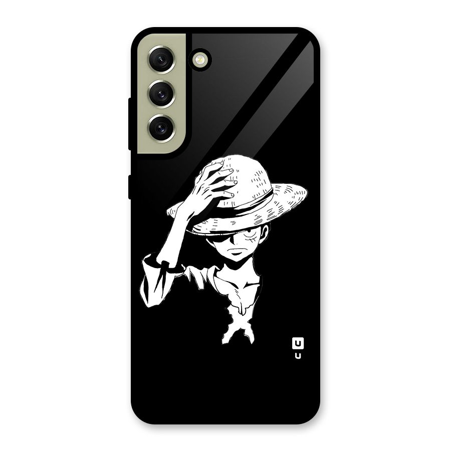 Anime One Piece Luffy Silhouette Metal Back Case for Galaxy S21 FE 5G (2023)