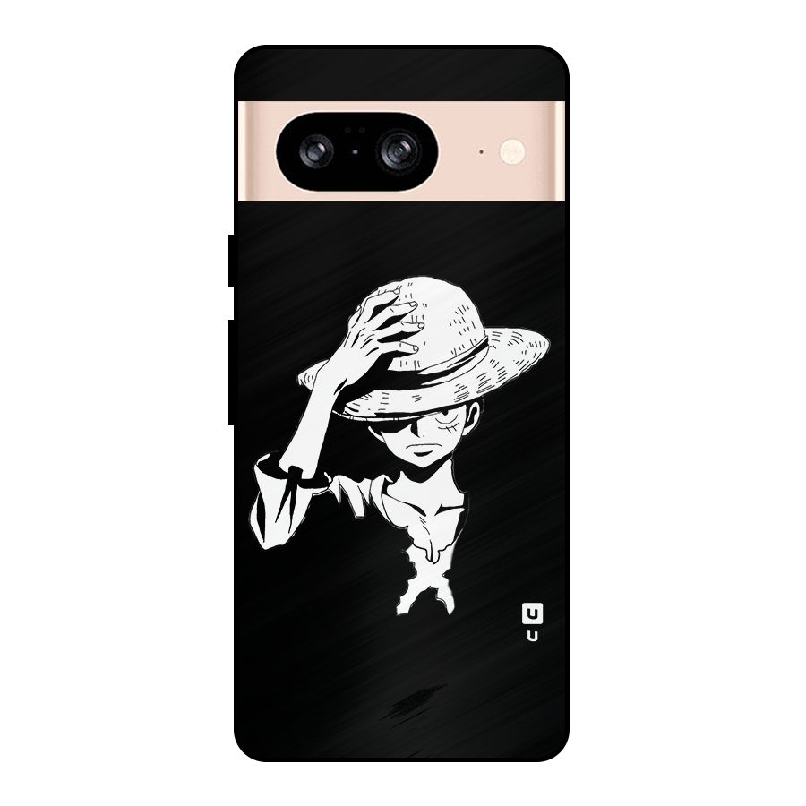 Anime One Piece Luffy Silhouette Metal Back Case for Google Pixel 8