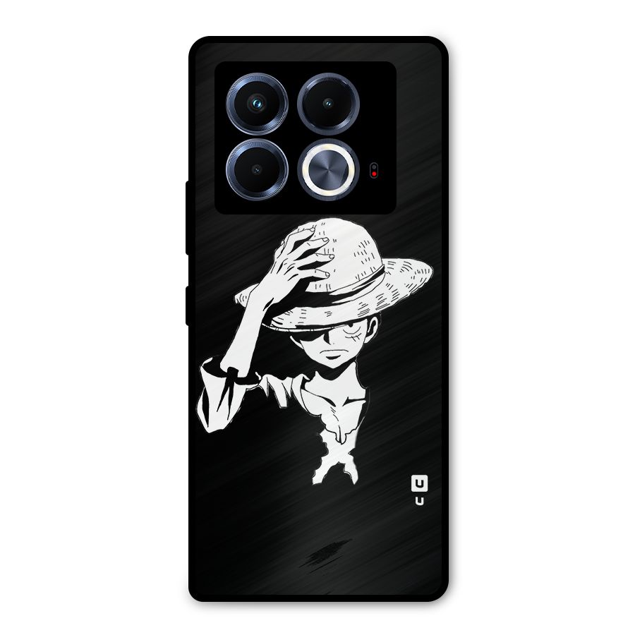 Anime One Piece Luffy Silhouette Metal Back Case for Infinix Note 40 5G