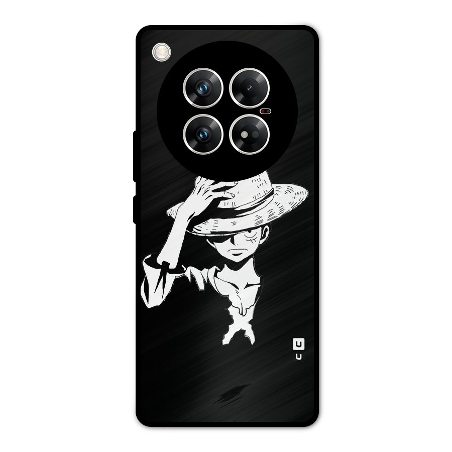 Anime One Piece Luffy Silhouette Metal Back Case for Infinix Zero 40 5G
