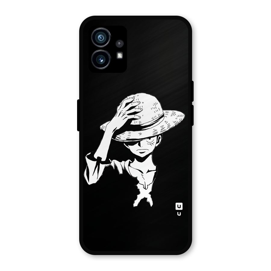 Anime One Piece Luffy Silhouette Metal Back Case for Nothing Phone 1