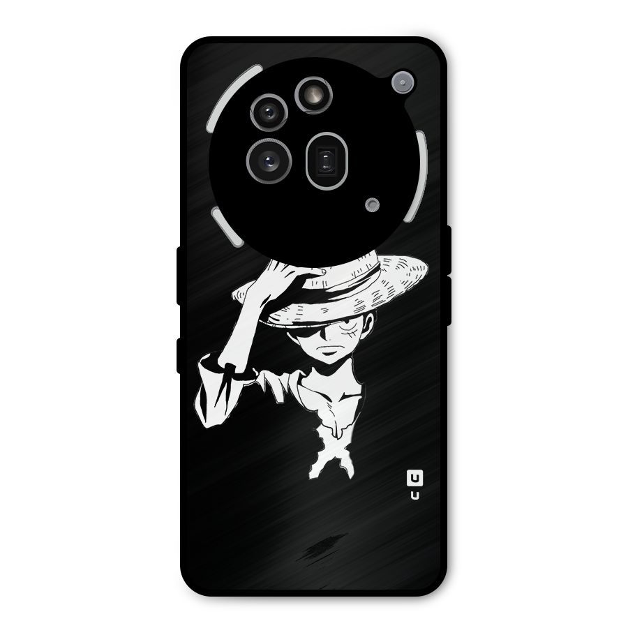 Anime One Piece Luffy Silhouette Metal Back Case for Nothing Phone 3a Pro