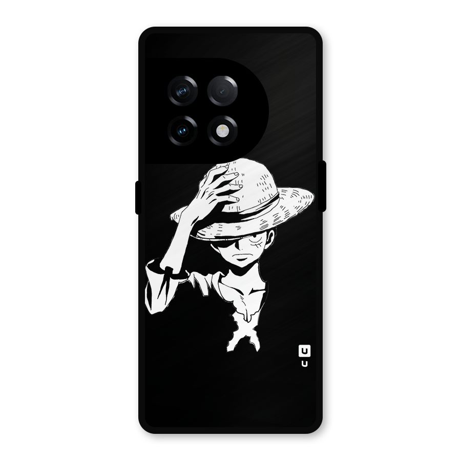 Anime One Piece Luffy Silhouette Metal Back Case for OnePlus 11R