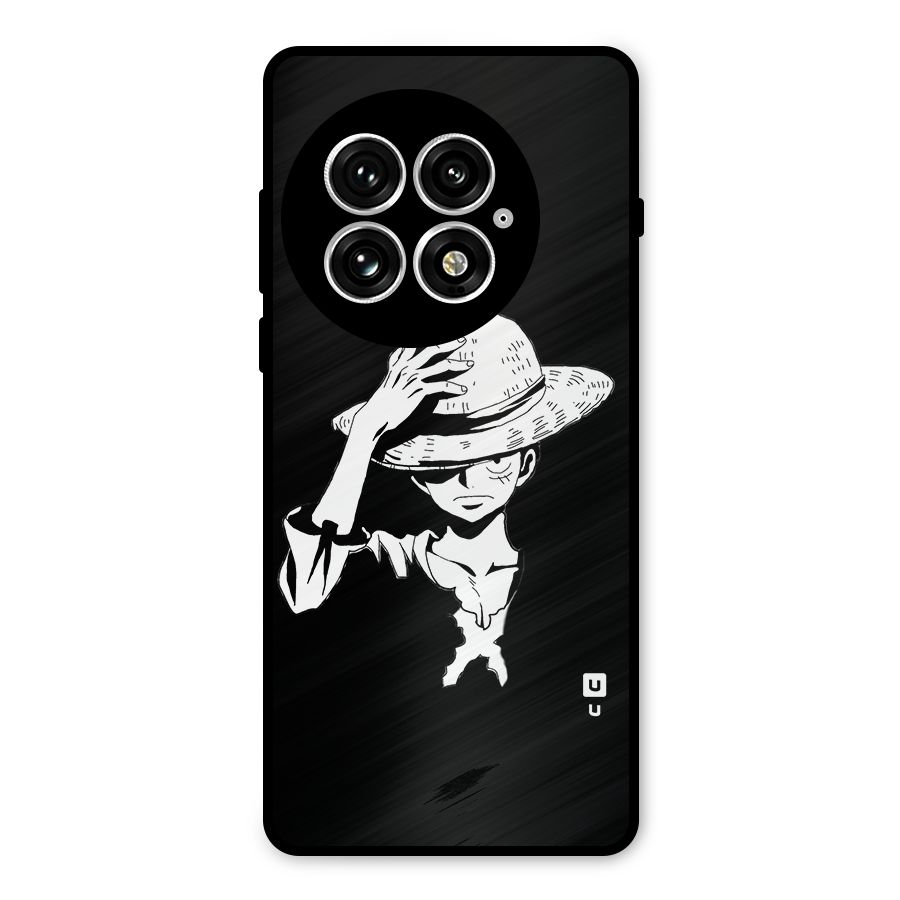 Anime One Piece Luffy Silhouette Metal Back Case for OnePlus 13