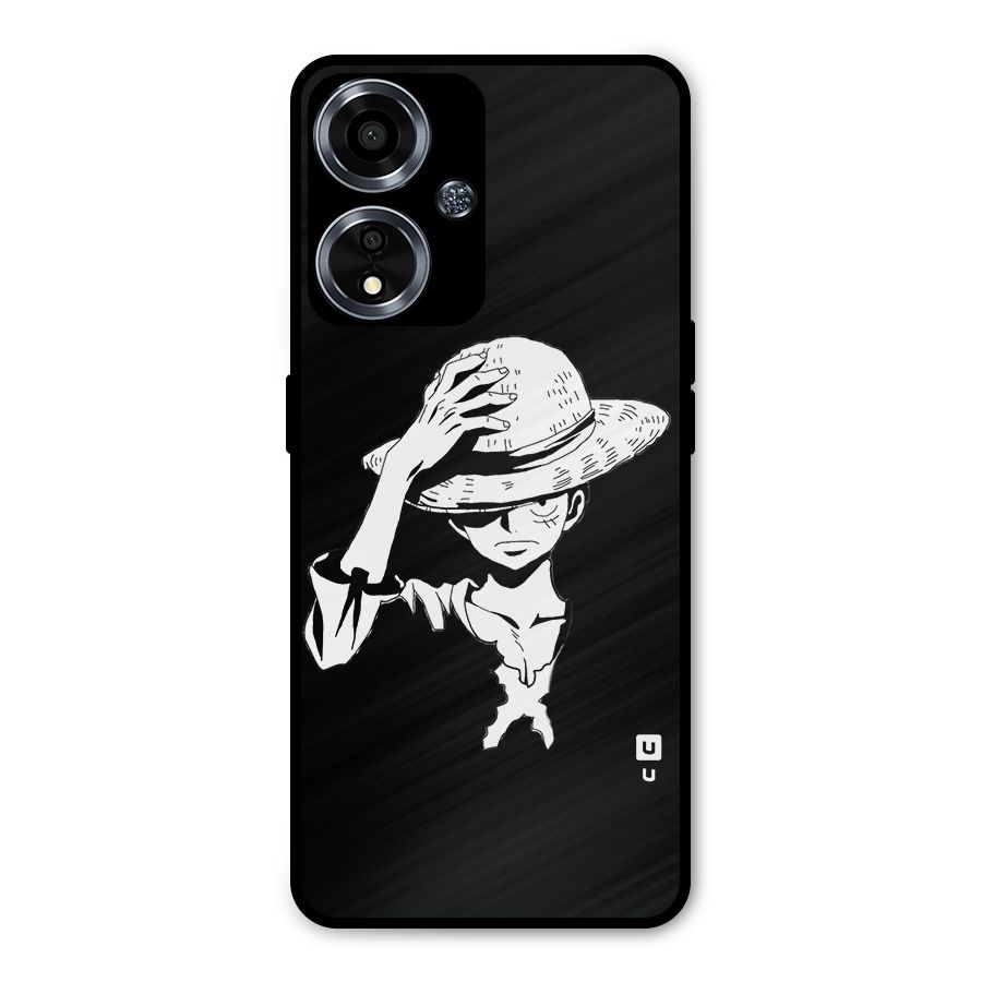 Anime One Piece Luffy Silhouette Metal Back Case for Oppo A59