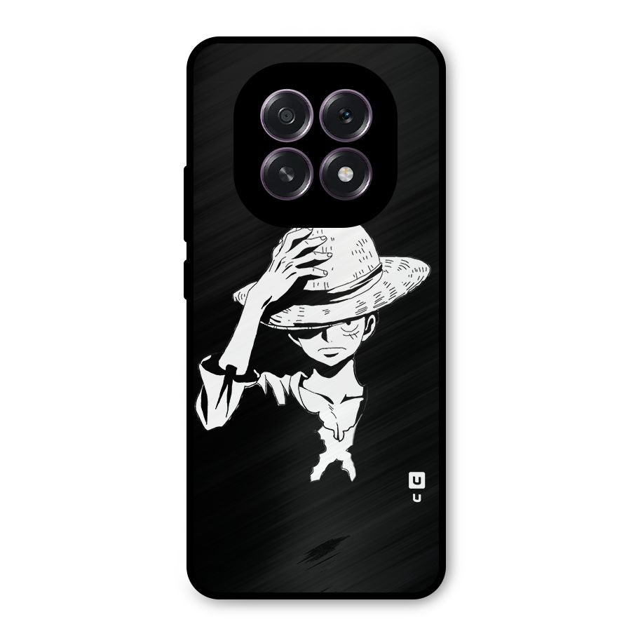 Anime One Piece Luffy Silhouette Metal Back Case for Oppo F29