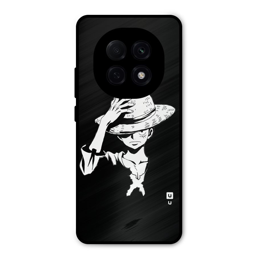 Anime One Piece Luffy Silhouette Metal Back Case for Oppo F29 Pro
