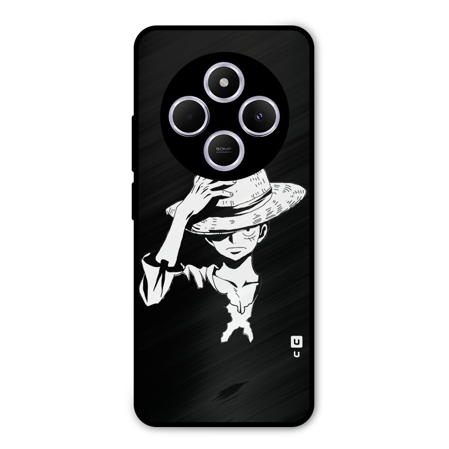 Anime One Piece Luffy Silhouette Metal Back Case for Poco C75 5G