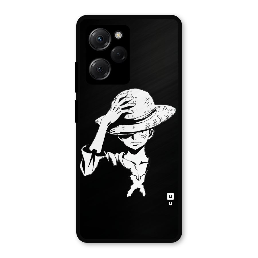 Anime One Piece Luffy Silhouette Metal Back Case for Poco X5 Pro