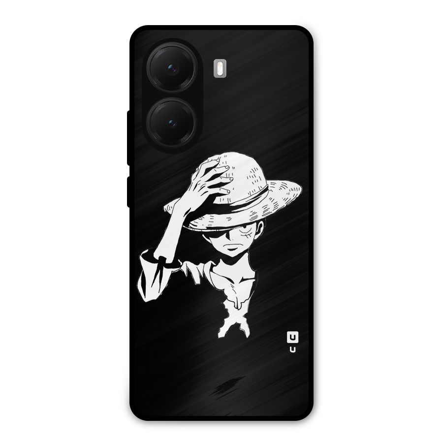 Anime One Piece Luffy Silhouette Metal Back Case for Poco X7 Pro