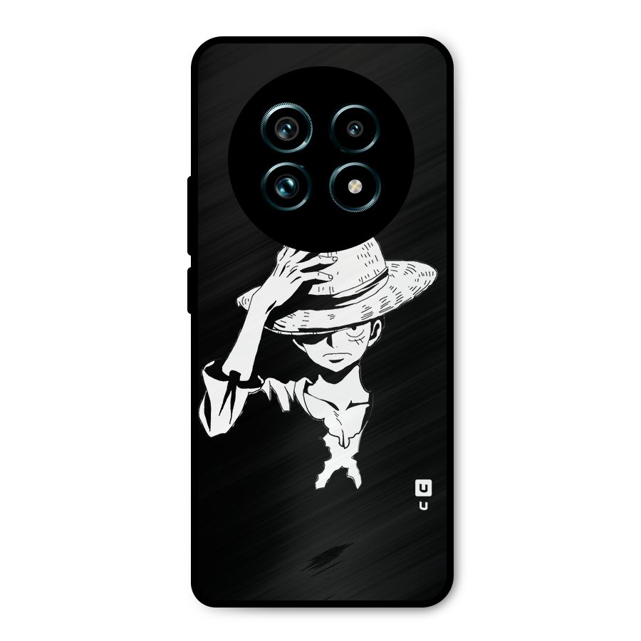 Anime One Piece Luffy Silhouette Metal Back Case for Realme 13 Pro Plus