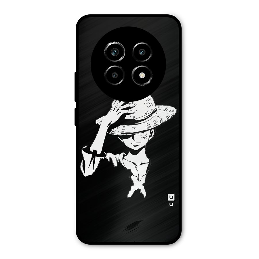 Anime One Piece Luffy Silhouette Metal Back Case for Realme 14 Pro Lite