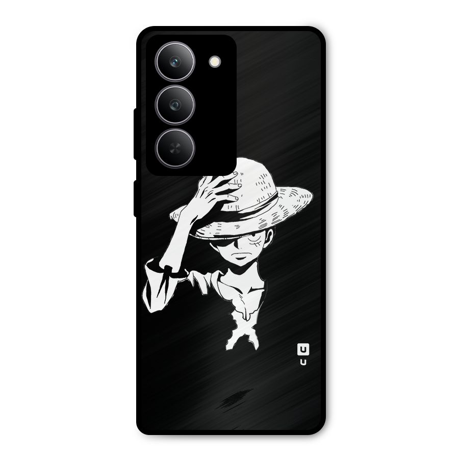 Anime One Piece Luffy Silhouette Metal Back Case for Realme 14x