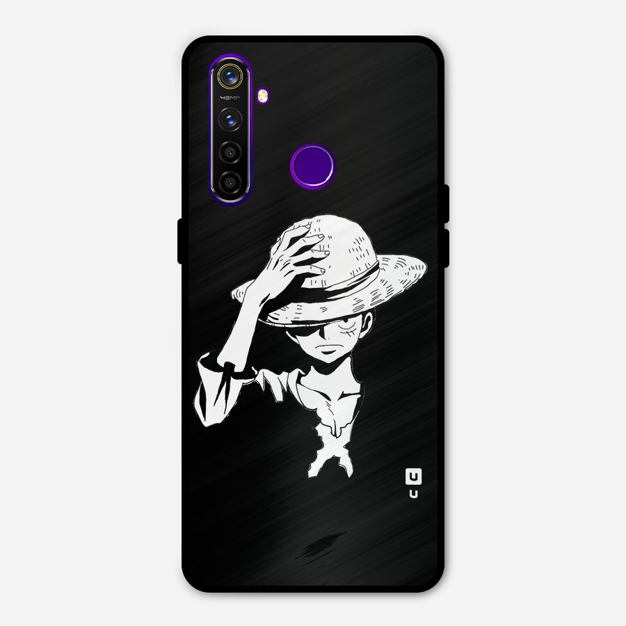 Anime One Piece Luffy Silhouette Metal Back Case for Realme 5 Pro