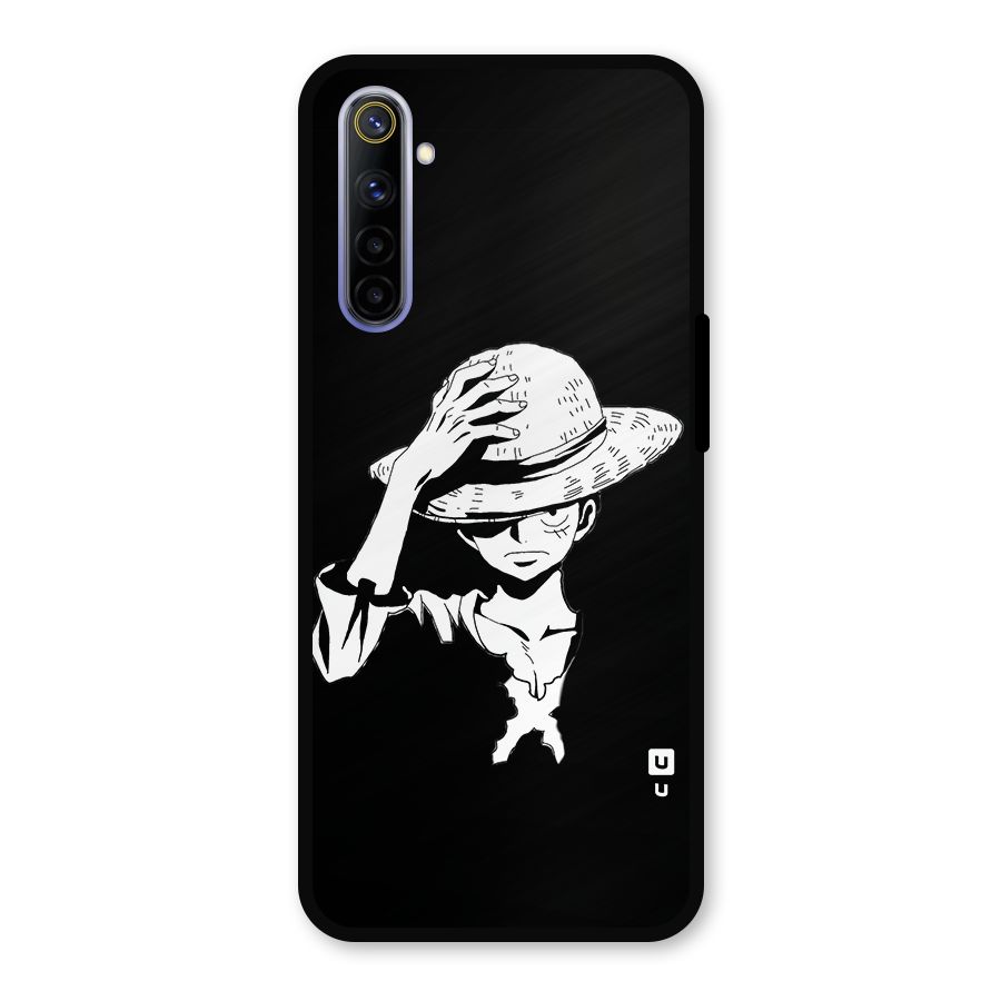 Anime One Piece Luffy Silhouette Metal Back Case for Realme 6i