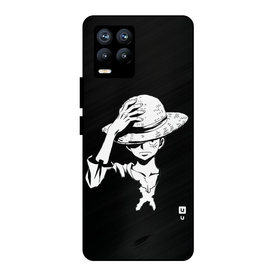Anime One Piece Luffy Silhouette Metal Back Case for Realme 8