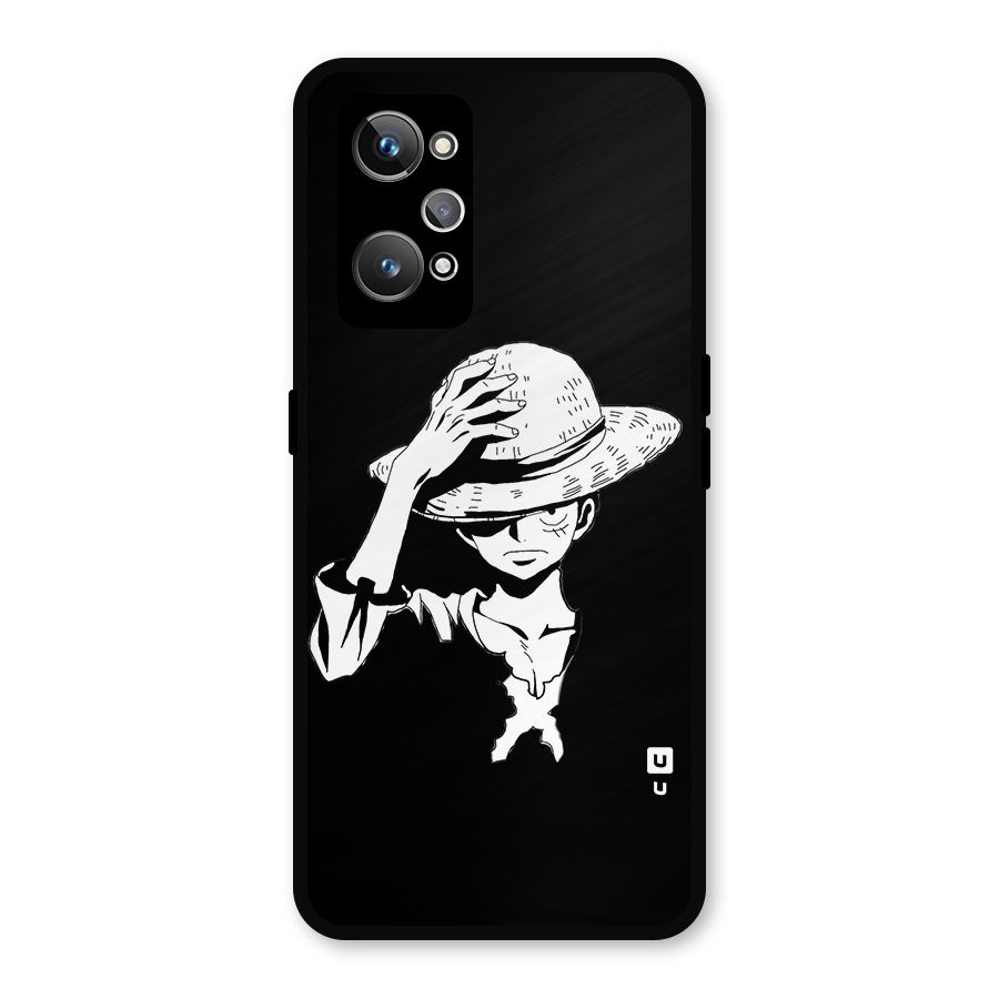 Anime One Piece Luffy Silhouette Metal Back Case for Realme GT 2