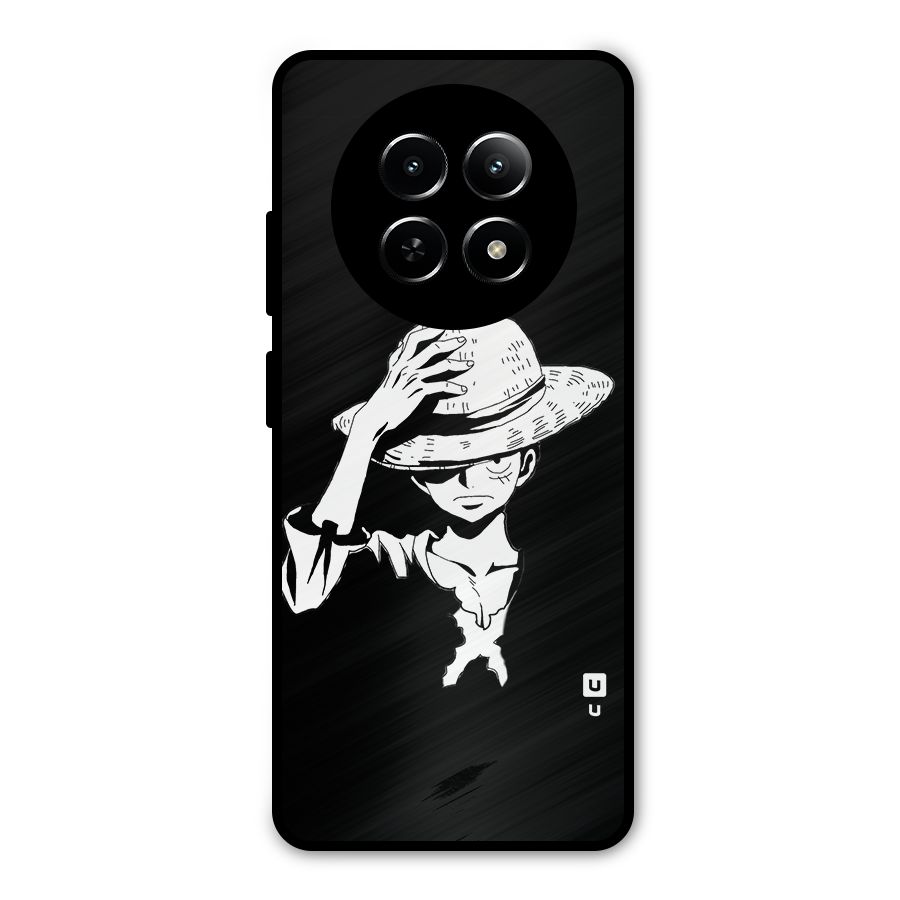 Anime One Piece Luffy Silhouette Metal Back Case for Realme Narzo N65