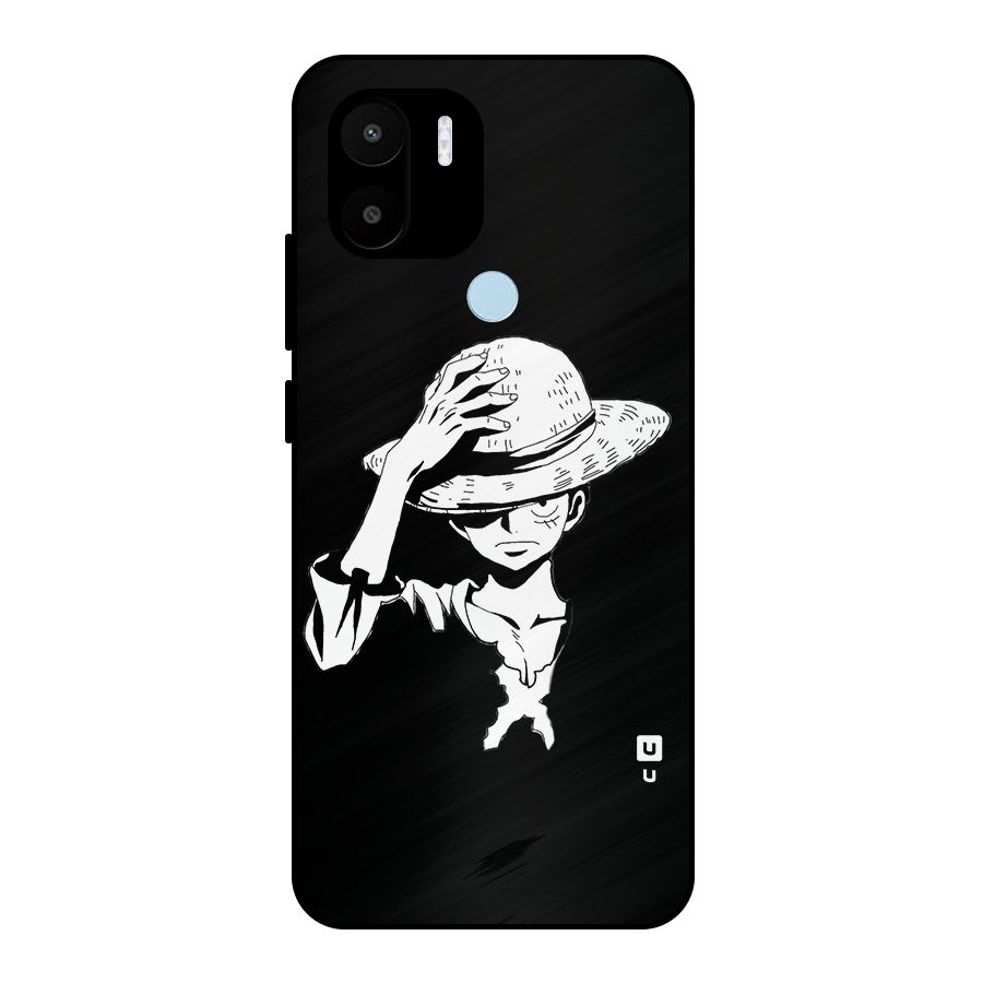 Anime One Piece Luffy Silhouette Metal Back Case for Redmi A2+