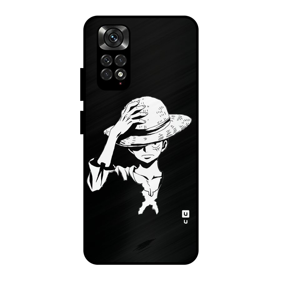Anime One Piece Luffy Silhouette Metal Back Case for Redmi Note 11 Pro Plus 5G