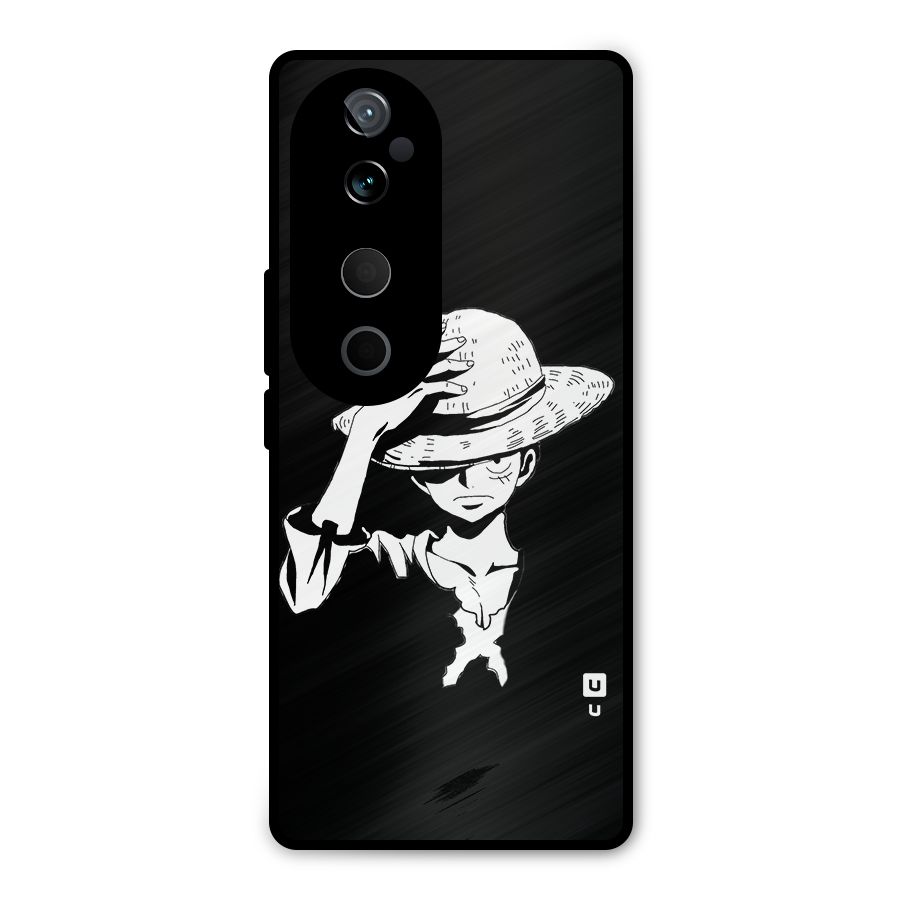 Anime One Piece Luffy Silhouette Metal Back Case for Vivo T3 Ultra