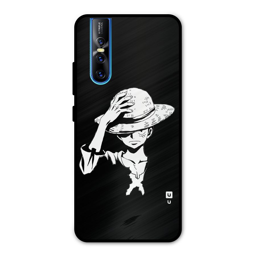 Anime One Piece Luffy Silhouette Metal Back Case for Vivo V15 Pro