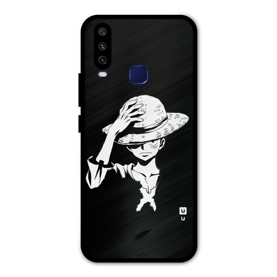 Anime One Piece Luffy Silhouette Metal Back Case for Vivo V17