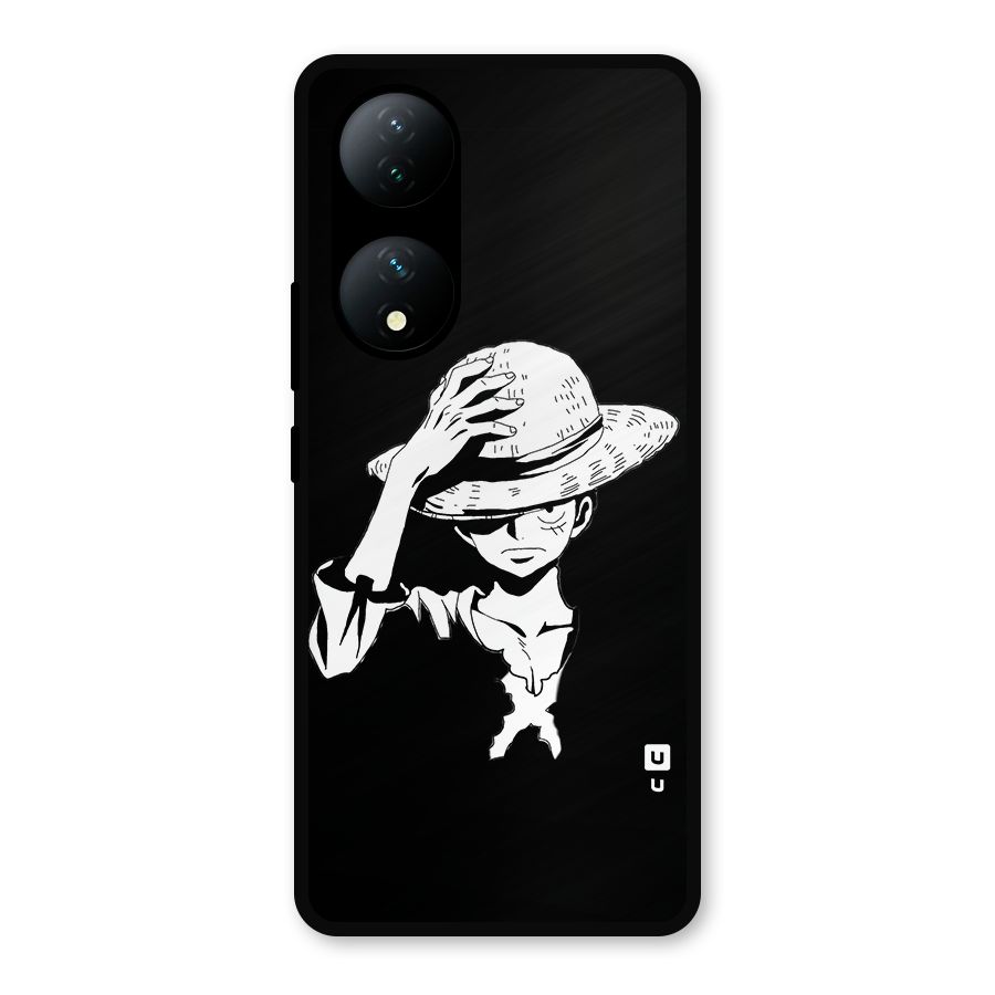 Anime One Piece Luffy Silhouette Metal Back Case for Vivo Y100