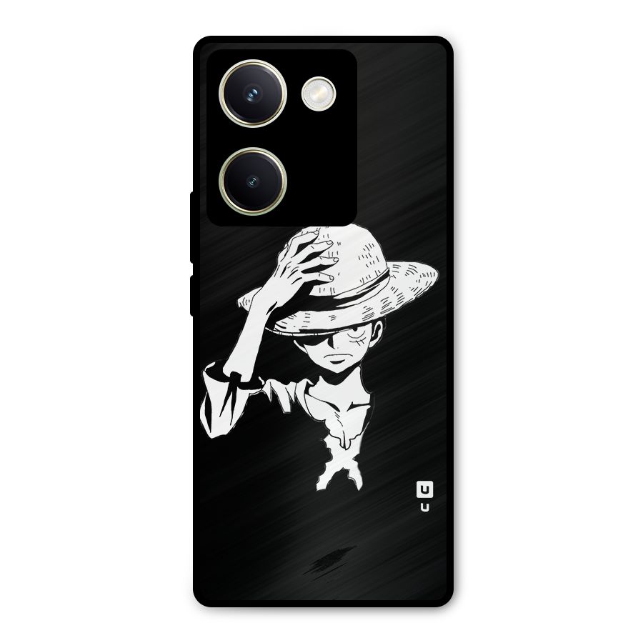 Anime One Piece Luffy Silhouette Metal Back Case for Vivo Y200 Pro