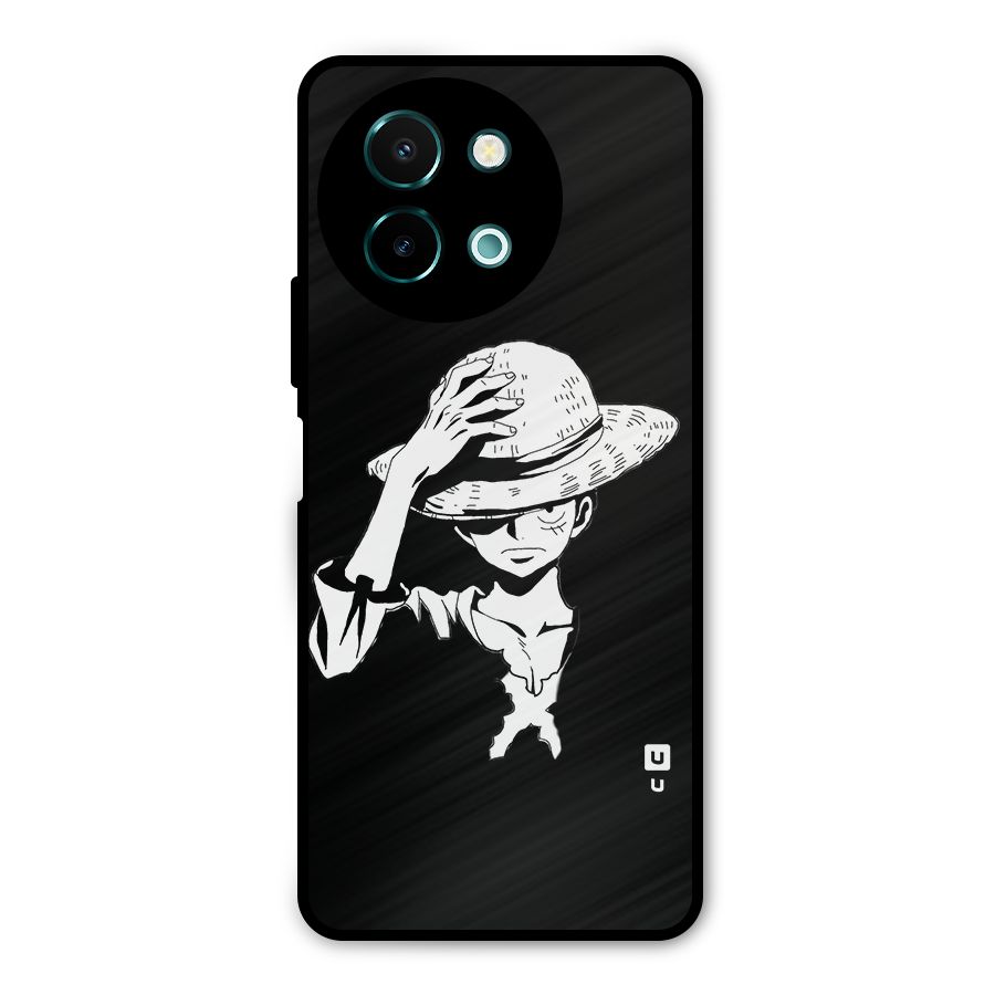 Anime One Piece Luffy Silhouette Metal Back Case for Vivo Y58