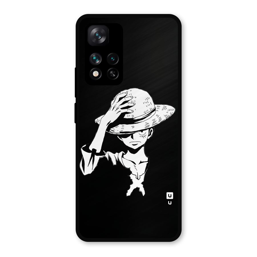 Anime One Piece Luffy Silhouette Metal Back Case for Xiaomi 11i 5G
