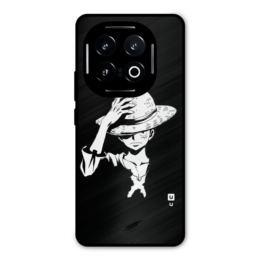 Anime One Piece Luffy Silhouette Metal Back Case for iQOO 13
