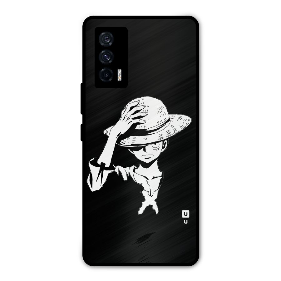 Anime One Piece Luffy Silhouette Metal Back Case for iQOO 7 5G
