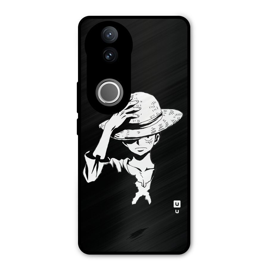 Anime One Piece Luffy Silhouette Metal Back Case for iQOO Z10R