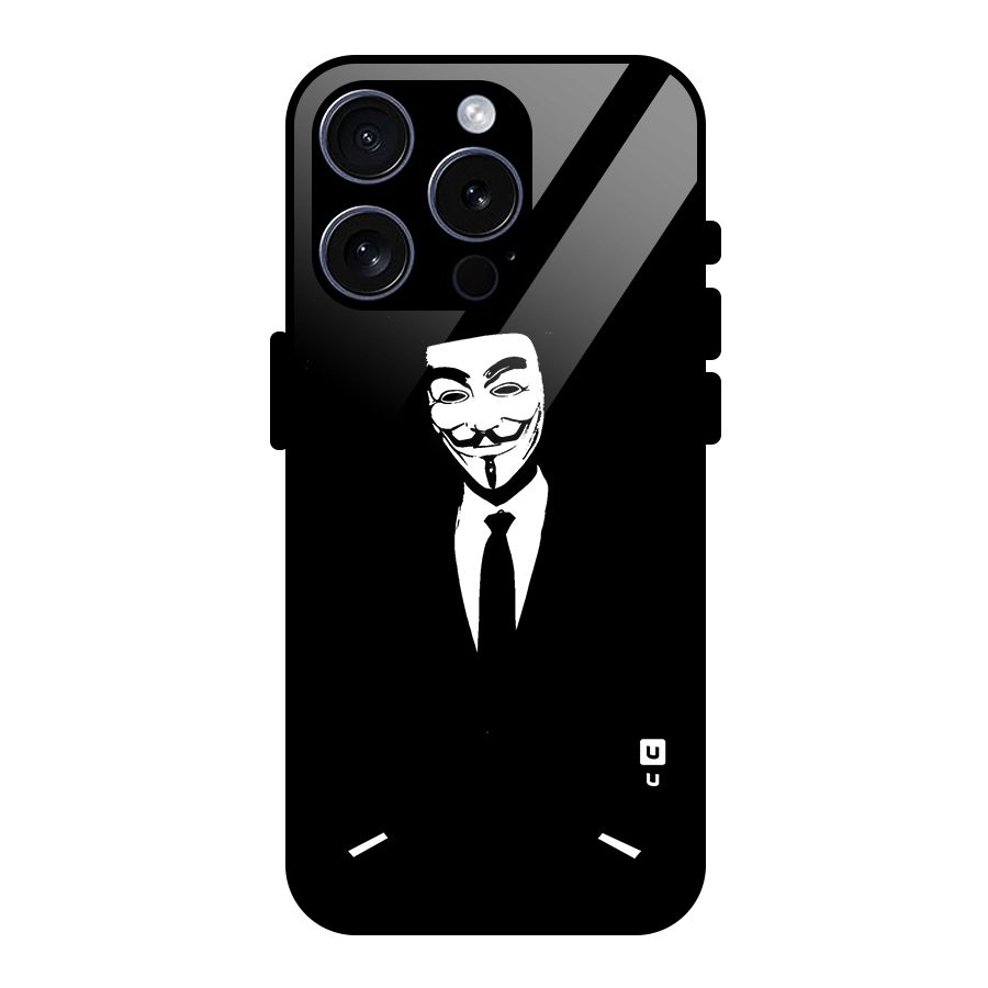 Anonymous Cool Gentleman Glass Back Case for iPhone 15 Pro
