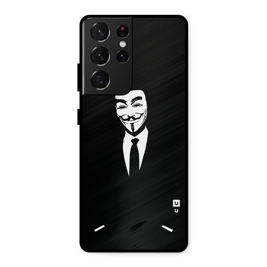 Anonymous Cool Gentleman Metal Back Case for Galaxy S21 Ultra 5G